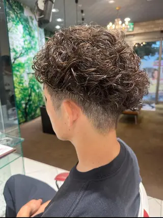 ショート パーマ メンズ 💈メンズ特化 美容師サキ💈のヘアスタイル