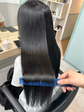 ロング カラー パーマ 韓国ヘア🖤 YURINAのヘアスタイル