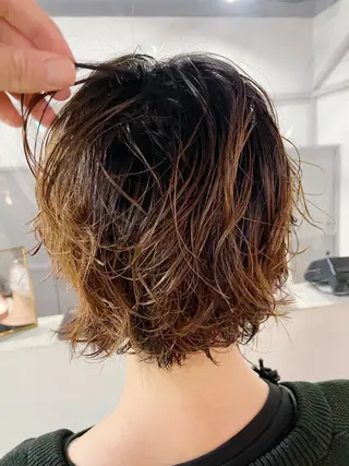 ショート カラー パーマ 🌈前田 潤 /ショート/レイヤーのヘアスタイル