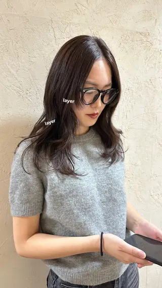 ロング カラー 韓国レイヤーカット/ 艶カラー/ noaのヘアスタイル