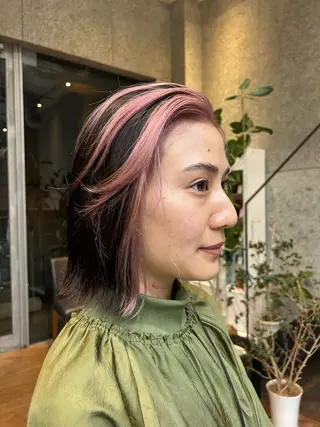 ショート カラー 🤡暖色レイヤー 🤡みさきのヘアスタイル