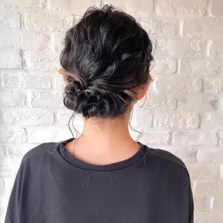 ミディアム ヘアアレンジ kyoka .のヘアスタイル