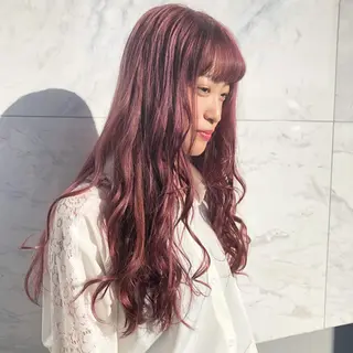 ロング カラー ヘアアレンジ yoshino yukoのマツエク・マツパデザイン