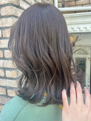 ロング カラー ヘアアレンジ レイヤー/グレージュ 🤍奥開梨恵のヘアスタイル
