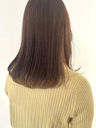 カラー 🫒🫒ブリーチなし 艶カラー🫒ヤマシロのヘアスタイル