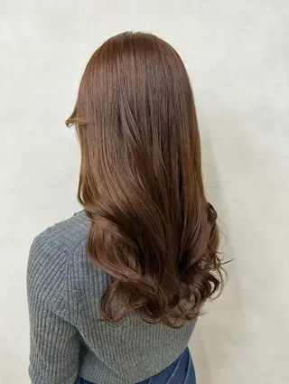 ロング カラー ヘアアレンジ 大人レイヤー& 透明感カラー💄のヘアスタイル