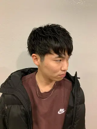 ショート パーマ メンズ 新宿駅近! 💈口コミ多数✨のヘアスタイル