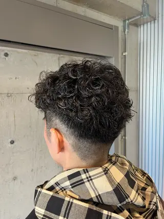 パーマ ヘアアレンジ メンズ ボブ×艶カラー 特化・リクト💥のヘアスタイル
