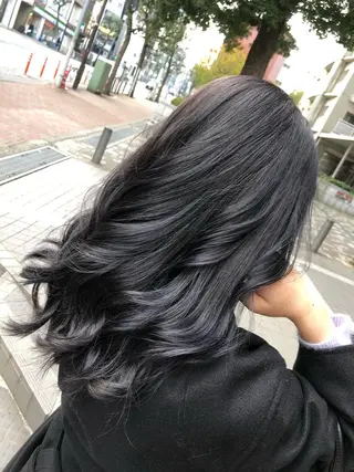 セミロング カラー 髪質改善⭐️ 桜場のヘアスタイル