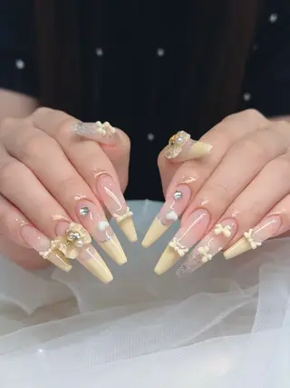 ネイル チップ長さ出し 専門店のネイルデザイン