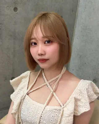 ミディアム けいし🐬ボブ 美髪縮毛矯正のヘアスタイル