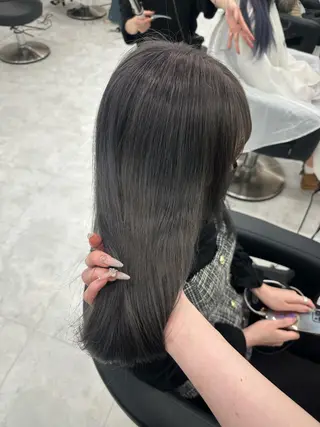 セミロング カラー ヘアアレンジ 大人っぽ中韓レディ ヘア🤍MAOのヘアスタイル