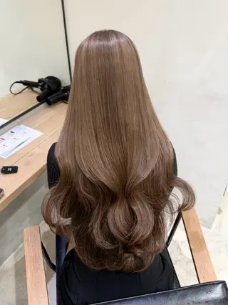 ロング カラー kanna♡ 韓国ヘアーのヘアスタイル