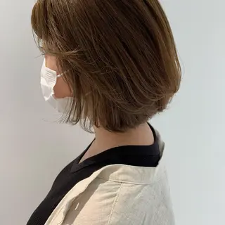 ミディアム カラー SAKINO. ベージュカラーのヘアスタイル