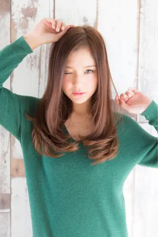 ロング カラー 髪質改善×矯正🫧 韓国ヘアasamiのヘアスタイル