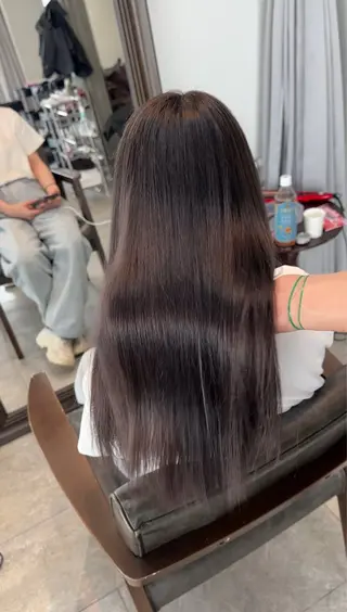 ミディアム カラー パーマ ヘアアレンジ ブリーチカラー🤍 颯馬🐈‍⬛のヘアスタイル