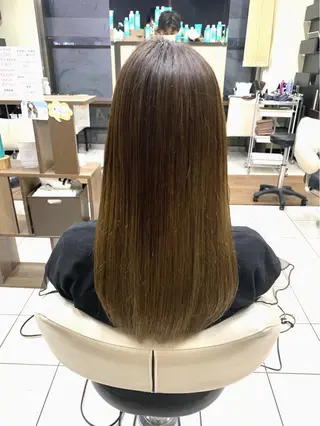 ロング パーマ ブリーチでもできる 縮毛矯正相原慎🌈のヘアスタイル