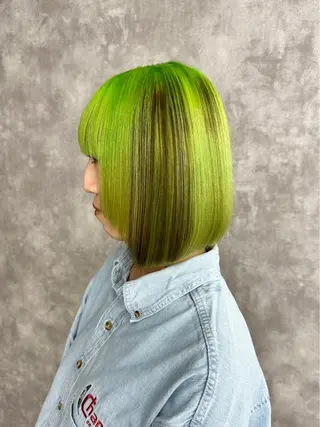 カラー まえの みほのヘアスタイル