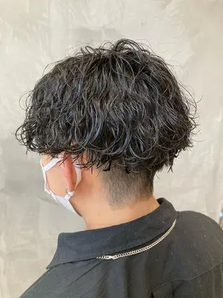 ショート パーマ メンズ 波巻きスパイラルパー マ/シャドウパーマ駿のヘアスタイル