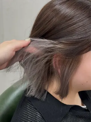 ミディアム カラー 元山 透明感艶カラー 🌻レイヤーカットのヘアスタイル