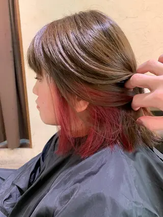 ショート カラー 髪質改善色素改善特化 keiのヘアスタイル