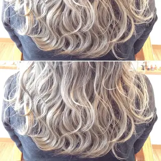 セミロング カラー 辨天 勇介のヘアスタイル