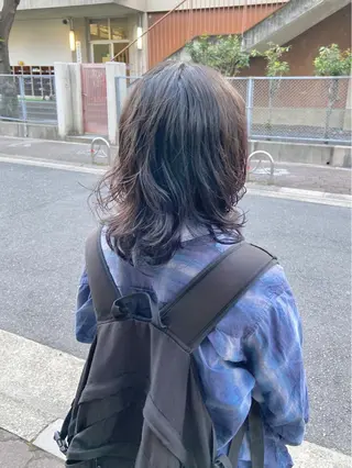 ミディアム パーマ 田中 あやなのヘアスタイル