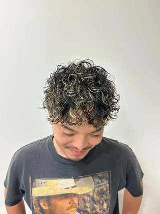 パーマ メンズ 星野 真壱のヘアスタイル