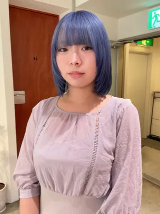 ミディアム カラー さと ちはるのヘアスタイル