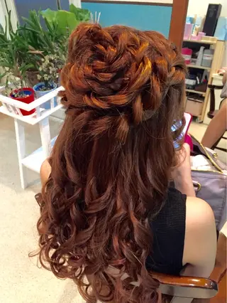 ショート ミディアム セミロング ロング カラー パーマ ヘアアレンジ 早朝✨ヘアセット 着付け/清水玲歌のヘアスタイル
