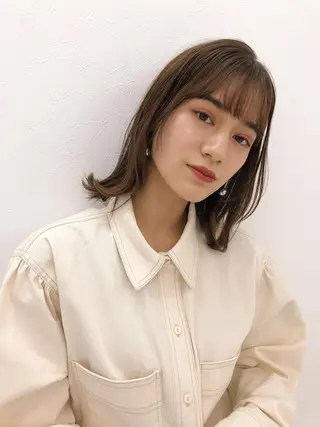 ミディアム カラー パーマ 💖美髪矯正💖 辻未侑のヘアスタイル