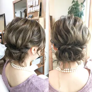 ミディアム ヘアアレンジ キッズ 早朝✨ヘアセット 着付け/清水玲歌のヘアスタイル