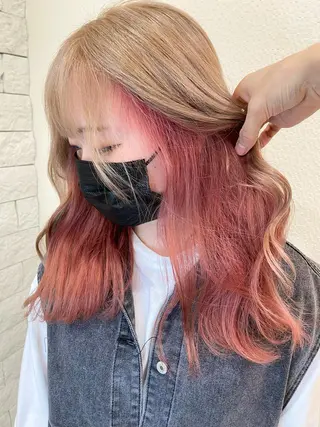 カラー かずくん🦩名古屋 ハイトーン/レイヤーのヘアスタイル