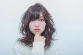 ミディアム カラー ハイトーン×髪質改善 KENTAのヘアスタイル