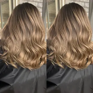 セミロング カラー ヘアアレンジ 美髪整形✨髪質改善 ✨中村弘仁/チーフのヘアスタイル