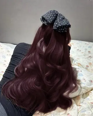 ロング カラー ヘアアレンジ トレンド暖色/ sayaka🍒のヘアスタイル