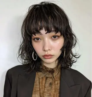 パーマ RIN パーマ/暖色カラーのヘアスタイル