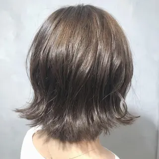 ミディアム カラー ブリーチなしWカラー ✨縮毛矯正✨ワタベのヘアスタイル