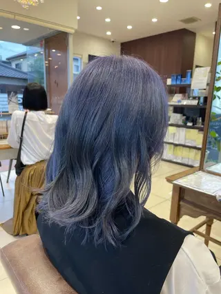 ミディアム カラー ハイトーン/寒色系 カラー/Risa🌿のヘアスタイル