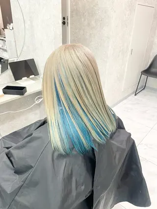 ミディアム 🦋ハイトーン🦋 石山 希理🦋のヘアスタイル