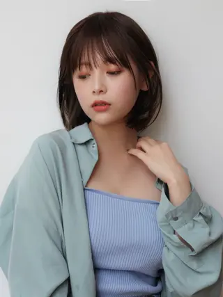 ショート カラー パーマ ヘアアレンジ 髪質改善/韓国風 レイヤー/田村祐樹のヘアスタイル