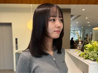 ミディアム 💡レイヤーカット/ グレージュ松本隼人のヘアスタイル