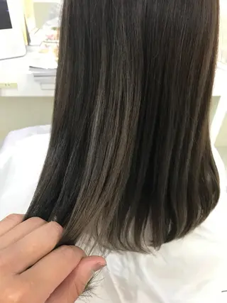 セミロング ロング カラー 内藤 達也のヘアスタイル