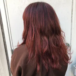 ロング カラー パーマ ヘアアレンジ 暖色ボブ 🍊rikakoのヘアスタイル