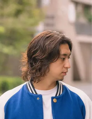 セミロング カラー パーマ メンズ 🔗メンズサロン🔗 Kieのヘアスタイル