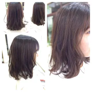 セミロング いけだ ゆうのヘアスタイル