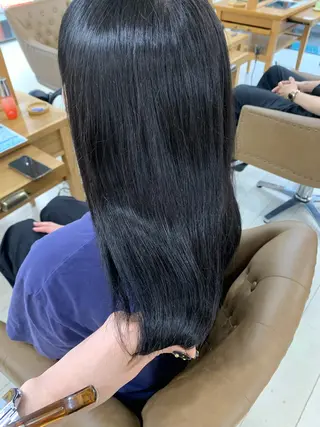 ロング カラー riho🪻暗髪/ 色持ちがいいカラーのヘアスタイル