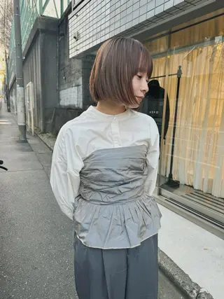 ショート カラー ヘアアレンジ ニュアンスヘア🌔 nanakoのヘアスタイル