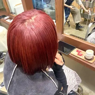 ミディアム カラー ショート/ウルフ ハイトーン/カイセイのヘアスタイル