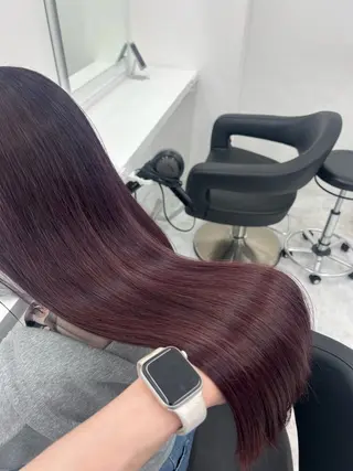 ロング カラー 💖似合わせカラー レイヤー💖縮毛矯正のヘアスタイル